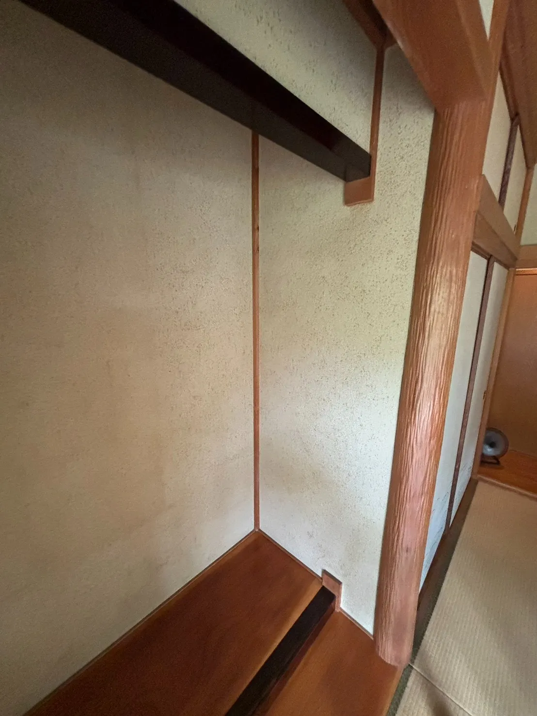 土壁のカビ取り